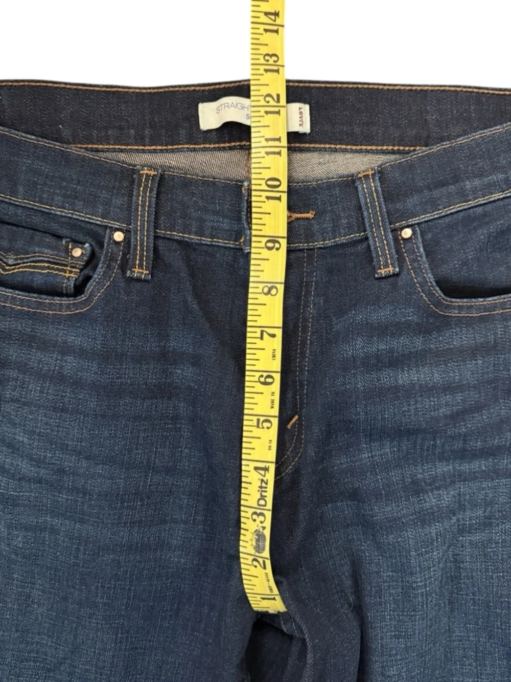 Levi’s 505 Flap Pocket Jean Dark Blue Wash Mid-Rise Bootcut Straight 12 (32x31)